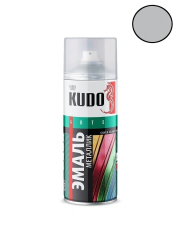 Краска хром зеркальный металлик акриловая KUDO 520мл